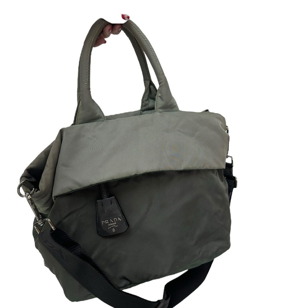 Prada Gray Messenger Bag with Adjustable Strap